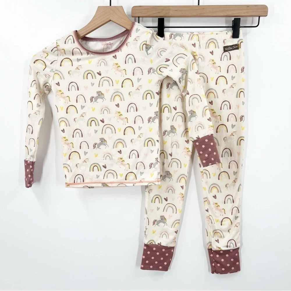 Matilda Jane Just Imagine Sutton Unicorns and Rainbows Jammies Pajama Set